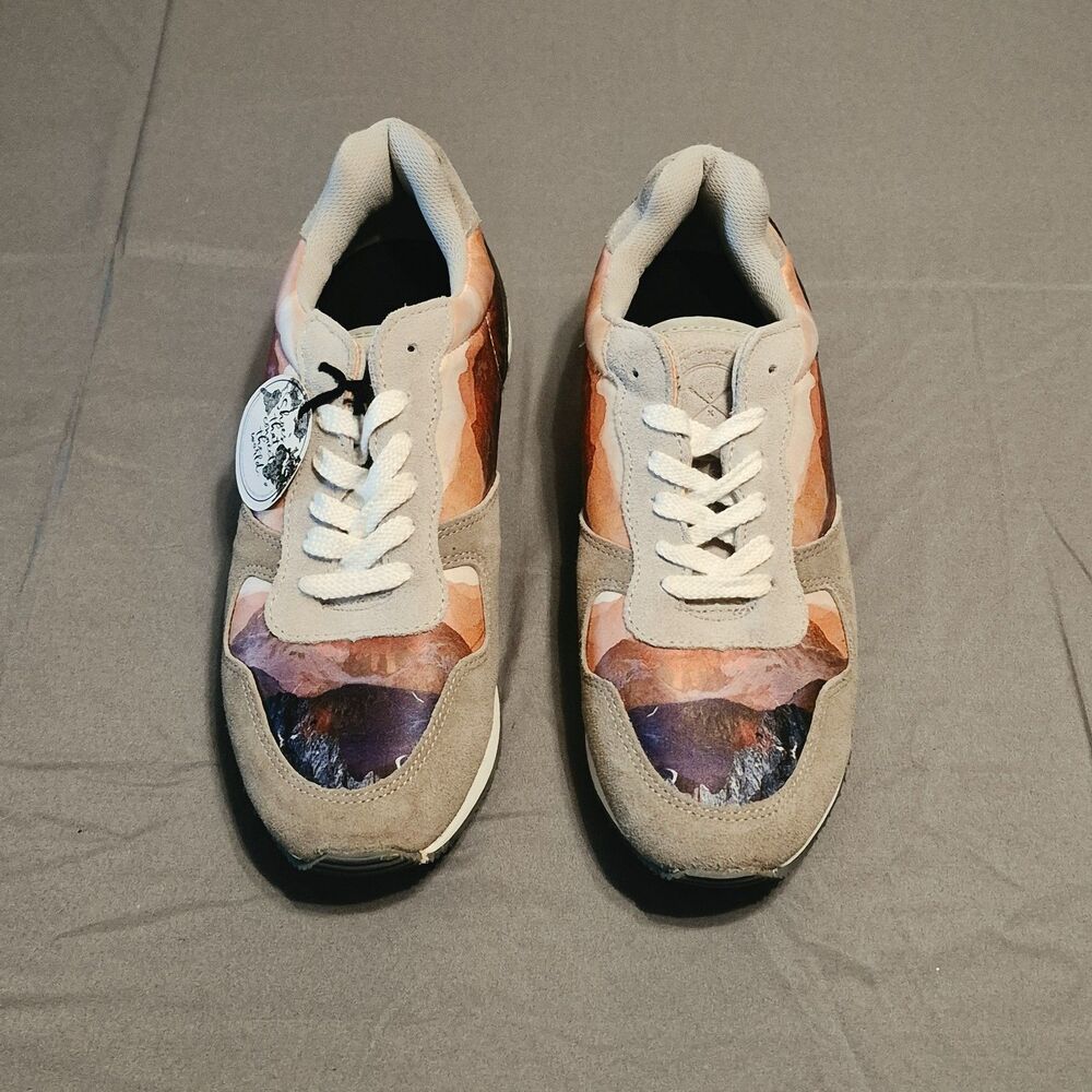 NWT Inkkas Andes Jogger Women Size 10 Beige Taupe Suede Running Shoes Sneakers